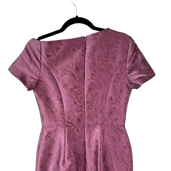 Kay Unger New Womens Caitlyn Midi Formal Dress Heather Rose Size 6 with Flaw - Picture 9 of 16